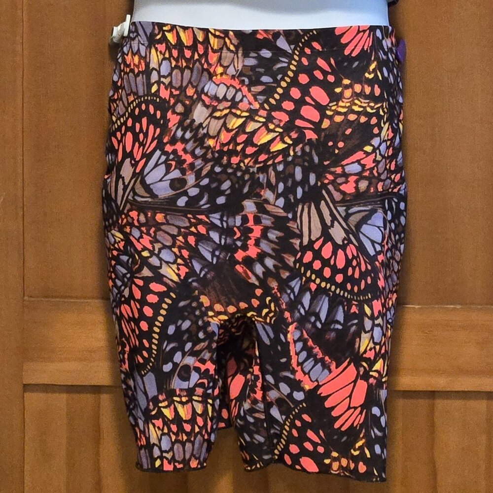 YITTY Mesh Me High Waist Smoothing Short – 6X, Neon Pink Buttafly (Rare Print)